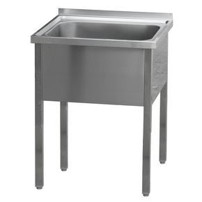 Nerezový mycí stůl s jednokomorovým dřezem 1200x700x900 mm | REDFOX, MSJ-120x70x90