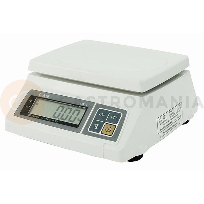 Kuchyňská váha stolní voděodolná 10/20 kg | CAS, VAH-2