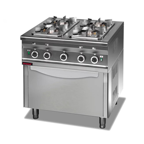 Plynový sporák s plynovou troubou 1x2,5 kW + 3x3,5 kW + 4,5 kW (trouba) | KROMET, 000.KG-4s/PG-1