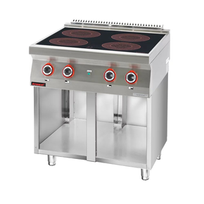 Indukční vařič 4x3,5 kW na otevřeném podstavci | KROMET, 700.KE-4i/800.S