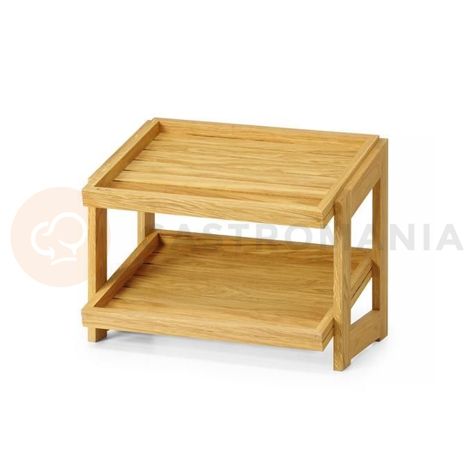Dubový dvoupatrový stojan 574x323x441 mm | FINE DINE, 991269