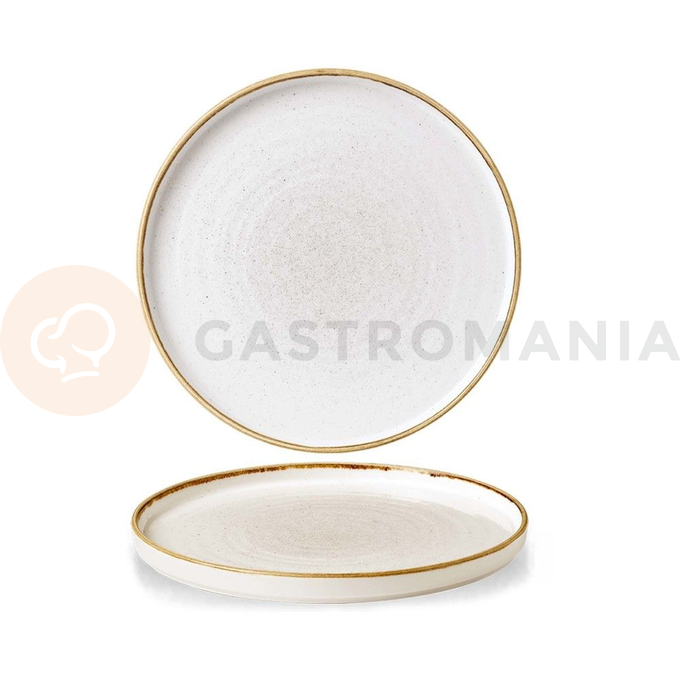 Talerz płytki z rantem 210 mm | CHURCHILL, Stonecast Barley White
