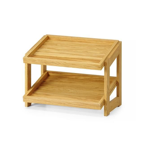 Dubový dvoupatrový stojan 574x323x441 mm | FINE DINE, 991269