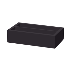 Dvoudílná krabice na příbory 275x165x70 mm | FINE DINE, Madeira Black