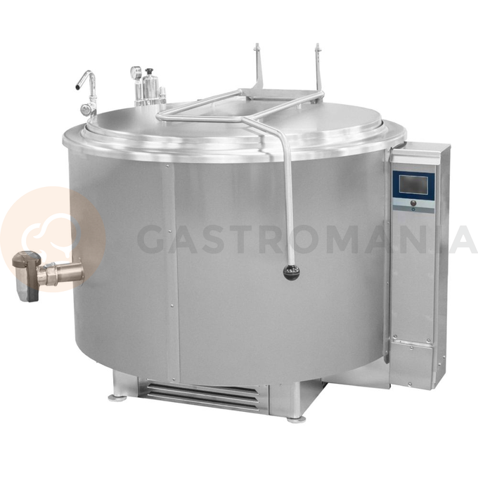 Elektrický varný kotel s nepřímým ohřevem, možnost míchadla, 42 kW, 400 V, 400 l, 1320x1330x1070 mm | RESTO QUALITY, RQK-405ER
