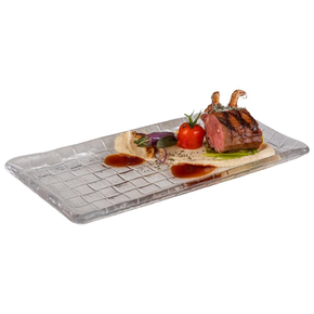 Skleněný servírovací tác na sushi 295x155x15, průhledný | APS, Takashi