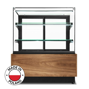 Cukrářská chladící vitrína, podsvícený podstavec, snížená verze, 1300x670x1110+/-10 mm | RESTO QUALITY, Dolce Visione Premium Breve 1300