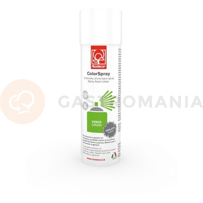 Barvivo potravinářské ve spreji, azo-free, perleťové, zelené 250 ml | MODECOR, 23618