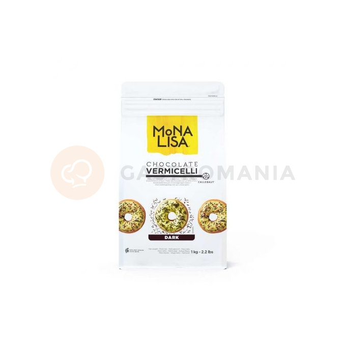 Vermicelli Dark čokoládové posypky z tmavé čokolády na ozdobu, 1 kg | MONA LISA, CHD-VR-1Z2-E0-U68