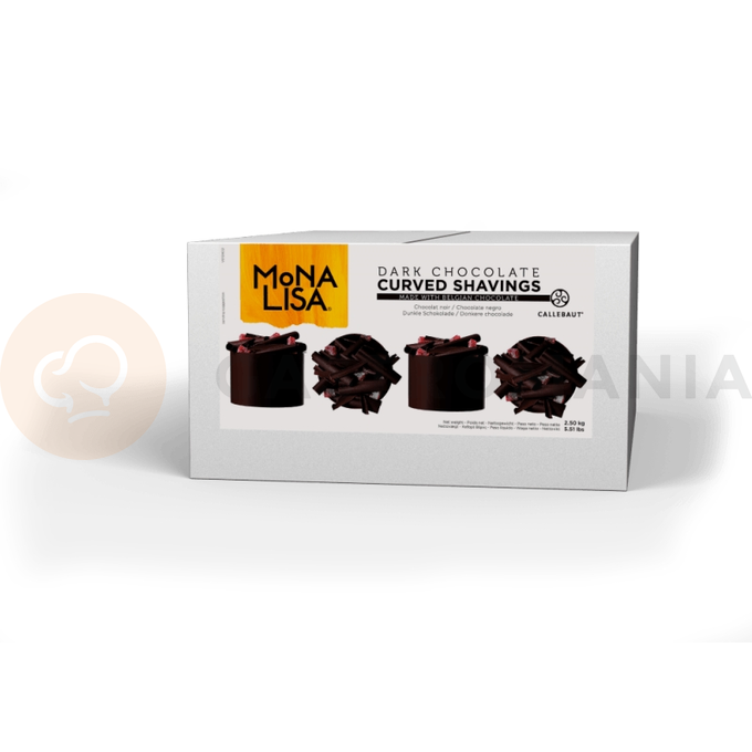 Dekorativní hobliny z tmavé čokolády, 2,5 kg | MONA LISA, CHD-SV-22283E0-74A