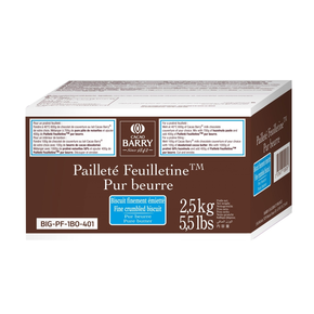 Kousky křupavých sušenek crepe dentelle na pralinky, čokoládu a pekárenské výrobky, Paillete Feuilletine | CACAO BARRY, BIG-PF-1BO-401