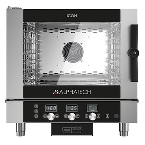 Konvektomat, automatický systém mytí, vhodný k připojení digestoře, 5x GN 1/1, 5x 600x400 mm, elektrické ovládání | ALPHATECH, ICET051E