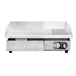 Płyta grillowa elektryczna, 2/3 gładka 1/3 ryflowana, nastawna, 3 kW, 550x430x250 mm | RESTO QUALITY, RQEG818 2