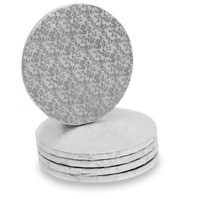 Podložka kartonová pod dorty a zákusky, kulatá, stříbrná 40x1,2 cm | MODECOR, 30620H
