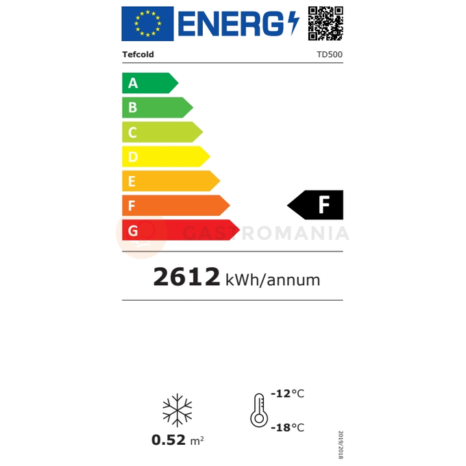 Dvouúrovňový distributor zmrzliny s prosklenými dveřmi | TEFCOLD, TD 500