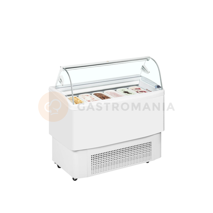 Distributor kopečkové zmrzliny s ventilovaným chlazením a zakřiveným sklem | TEFCOLD, FIJI 6