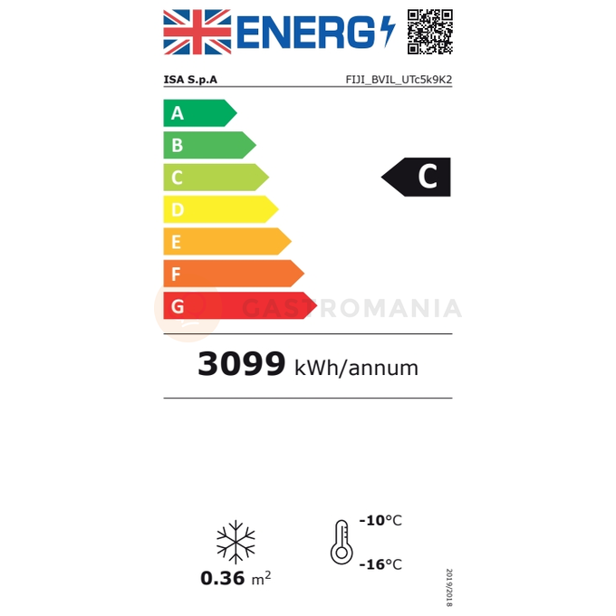 Distributor kopečkové zmrzliny s ventilovaným chlazením a zakřiveným sklem | TEFCOLD, FIJI 6