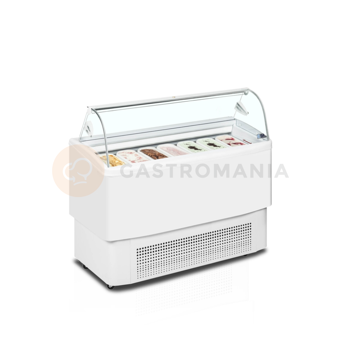 Distributor kopečkové zmrzliny s ventilovaným chlazením a zakřiveným sklem | TEFCOLD, FIJI 7