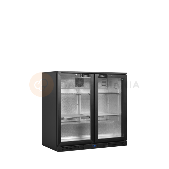 Minibar prosklené křídlové dveře, černá | TEFCOLD, BA21H