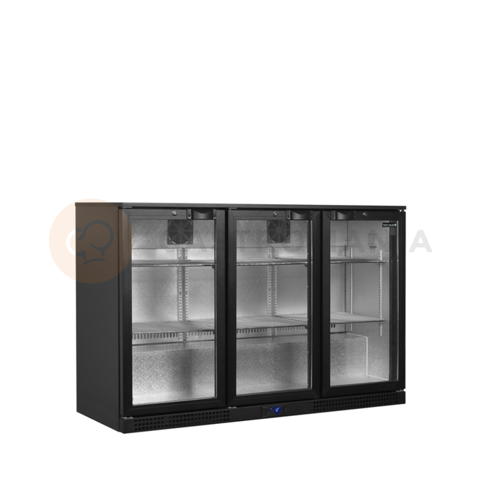 Minibar prosklené křídlové dveře, černá | TEFCOLD, BA31H