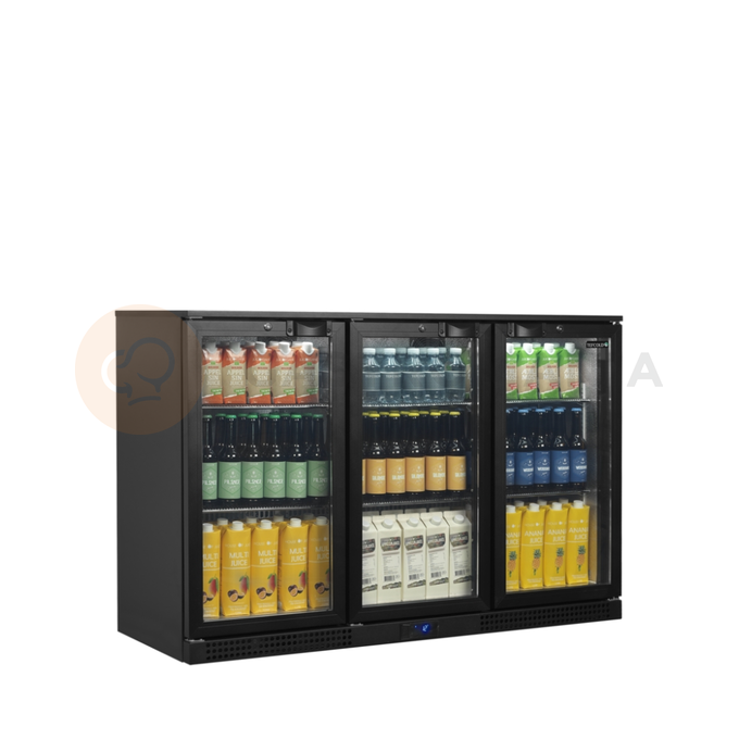 Minibar prosklené křídlové dveře, černá | TEFCOLD, BA31H