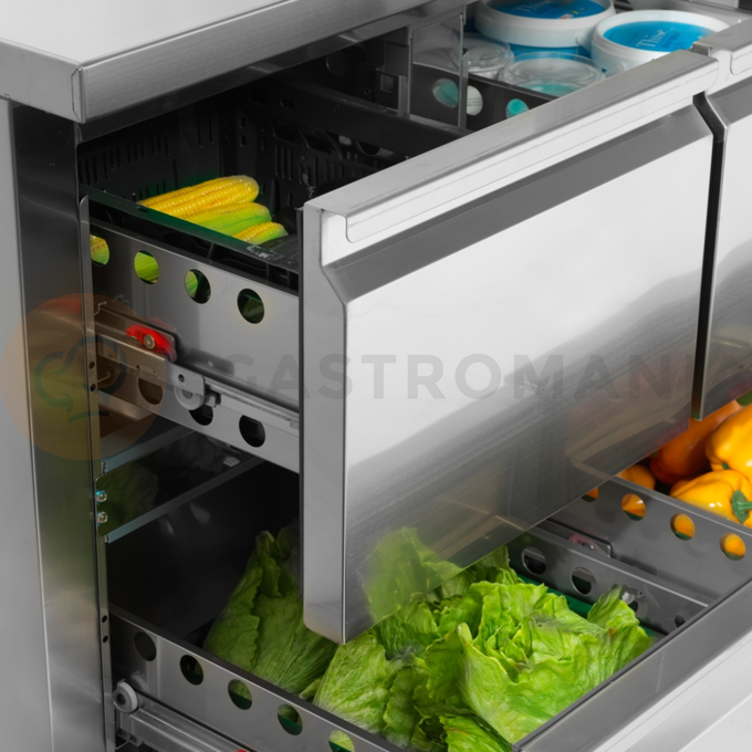 Chladicí stůl vhodný pro pekárny 400x600 mm, 3 dveře | TEFCOLD, BK310