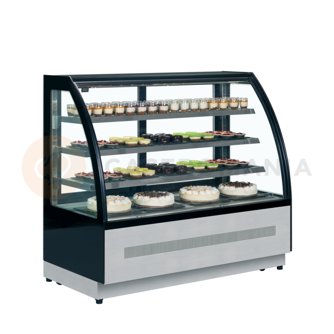Chladicí vitrína cukrářská v černém provedení | TEFCOLD, LPD 1500 C Black