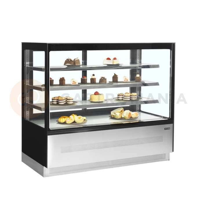 Chladicí vitrína cukrářská v černém provedení | TEFCOLD, LPD 1503 F Black