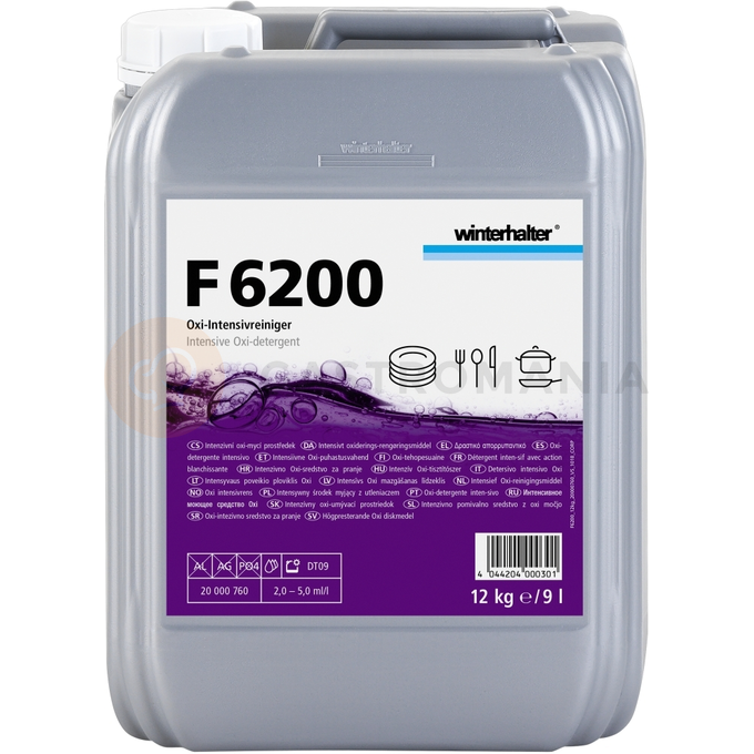 Vysoce účinný mycí prostředek s oxidačním činidlem, 12 kg | WINTERHALTER, F 6200