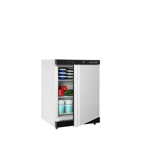 Jednodveřová chladicí skříň s plnými dveřmi, barva bílá | TEFCOLD, UR 200