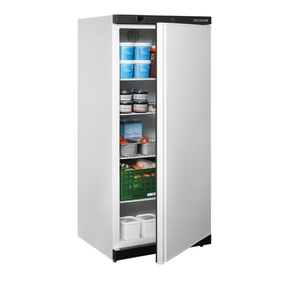 Jednodveřová chladicí skříň s plnými dveřmi, barva bílá | TEFCOLD, UR 550