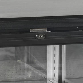 Minibar se čtyřmi prosklenými křídlovými dveřmi, barva černá | TEFCOLD, CBC 410 G