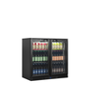 Minibar prosklené křídlové dveře, černá | TEFCOLD, BA21H