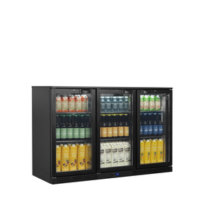 Minibar prosklené křídlové dveře, černá | TEFCOLD, BA31H