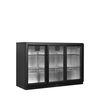 Minibar prosklené křídlové dveře, černá | TEFCOLD, BA31S-3