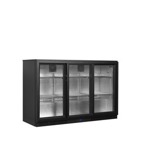 Minibar prosklené křídlové dveře, černá | TEFCOLD, BA31S-3
