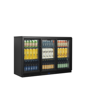 Minibar prosklené křídlové dveře, černá | TEFCOLD, BA31S-3