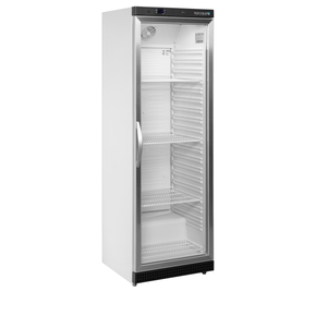 Chladicí skříň jednodveřová s prosklenými dveřmi, barva bílá | TEFCOLD, UR 400 G