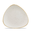 Bílý talíř ve tvaru trojúhelníku, ručně zdobený 19,2 cm | CHURCHILL, Stonecast Barley White