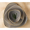 Obdélníkový servírovací talíř, šedý, ručně zdobený 35 cm x 18,5 cm | CHURCHILL, Stonecast Peppercorn Grey