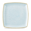 Porcelánový hranatý talíř, ručně zdobený 26,8 x 26,8 cm | CHURCHILL, Stonecast Duck Egg Blue
