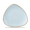 Porcelanowy trójkątny talerz, ręcznie zdobiony 19,2 cm | CHURCHILL, Stonecast Duck Egg Blue
