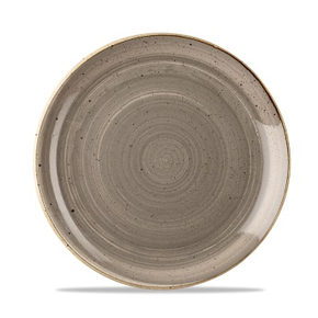 Mělký talíř šedý, ručně zdobený 21,7 cm | CHURCHILL, Stonecast Peppercorn Grey
