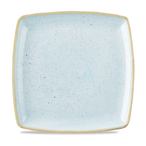 Porcelánový hranatý talíř, ručně zdobený 26,8 x 26,8 cm | CHURCHILL, Stonecast Duck Egg Blue