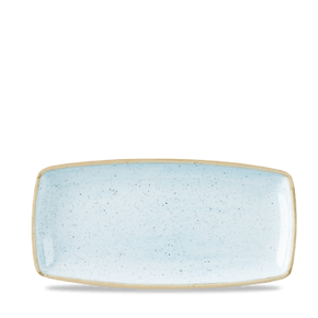 Porcelánový obdélný servírovací talíř, ručně zdobený 29,5 cm x 15 cm | CHURCHILL, Stonecast Duck Egg Blue