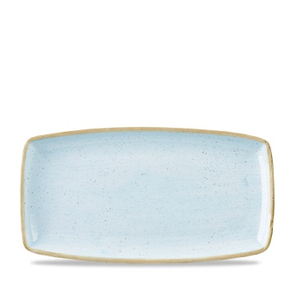 Porcelánový obdélný servírovací talíř, ručně zdobený 35 cm x 18,5 cm | CHURCHILL, Stonecast Duck Egg Blue