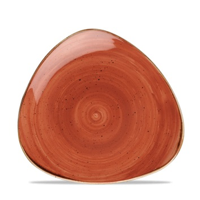 Porcelánový talíř ve tvaru trojúhelníku, ručně zdobený 19,2 cm | CHURCHILL, Stonecast Spiced Orange