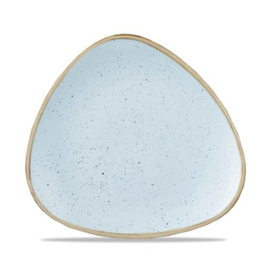 Porcelánový talíř ve tvaru trojúhelníku, ručně zdobený 22,9 cm | CHURCHILL, Stonecast Duck Egg Blue