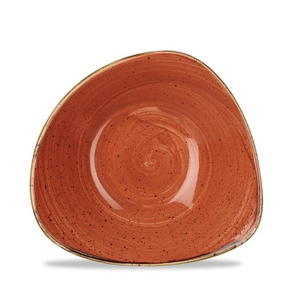 Porcelanowa trójkątna miska, ręcznie zdobiona 600 ml | CHURCHILL, Stonecast Spiced Orange
