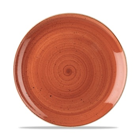 Porcelanowy talerz płaski, ręcznie zdobiony 28,8 cm | CHURCHILL, Stonecast Spiced Orange